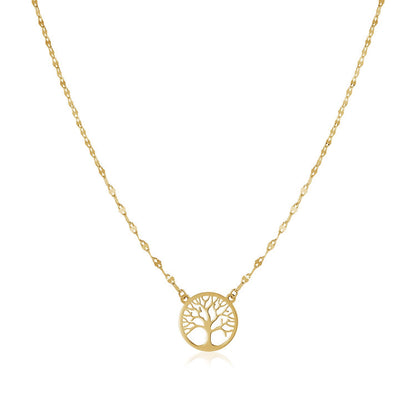 14K Yellow Gold Tree of Life Necklace