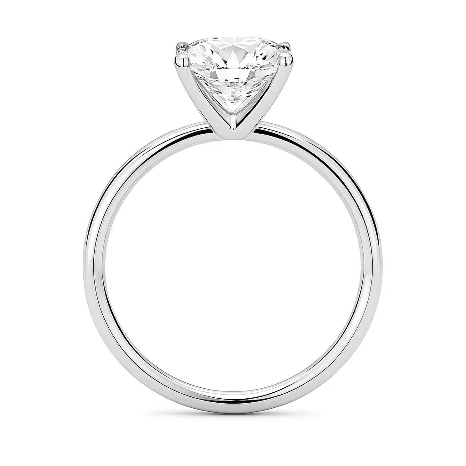 3 Carat Cushion Lab Grown IGI G/VS1 Diamond Solitaire Ring in 10K White Gold