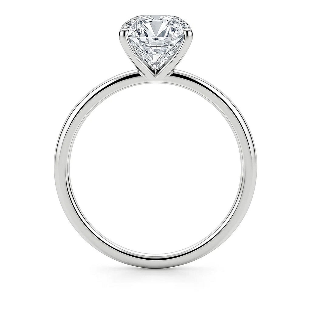 5 Carat Emerald Lab Grown IGI G/VS1 Diamond Solitaire Ring in 14K White Gold