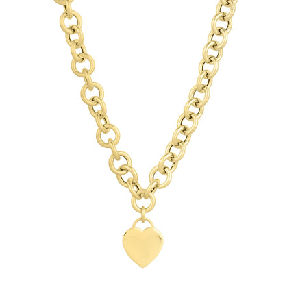 14k Yellow Gold Rolo Link Necklace (11.40 mm)