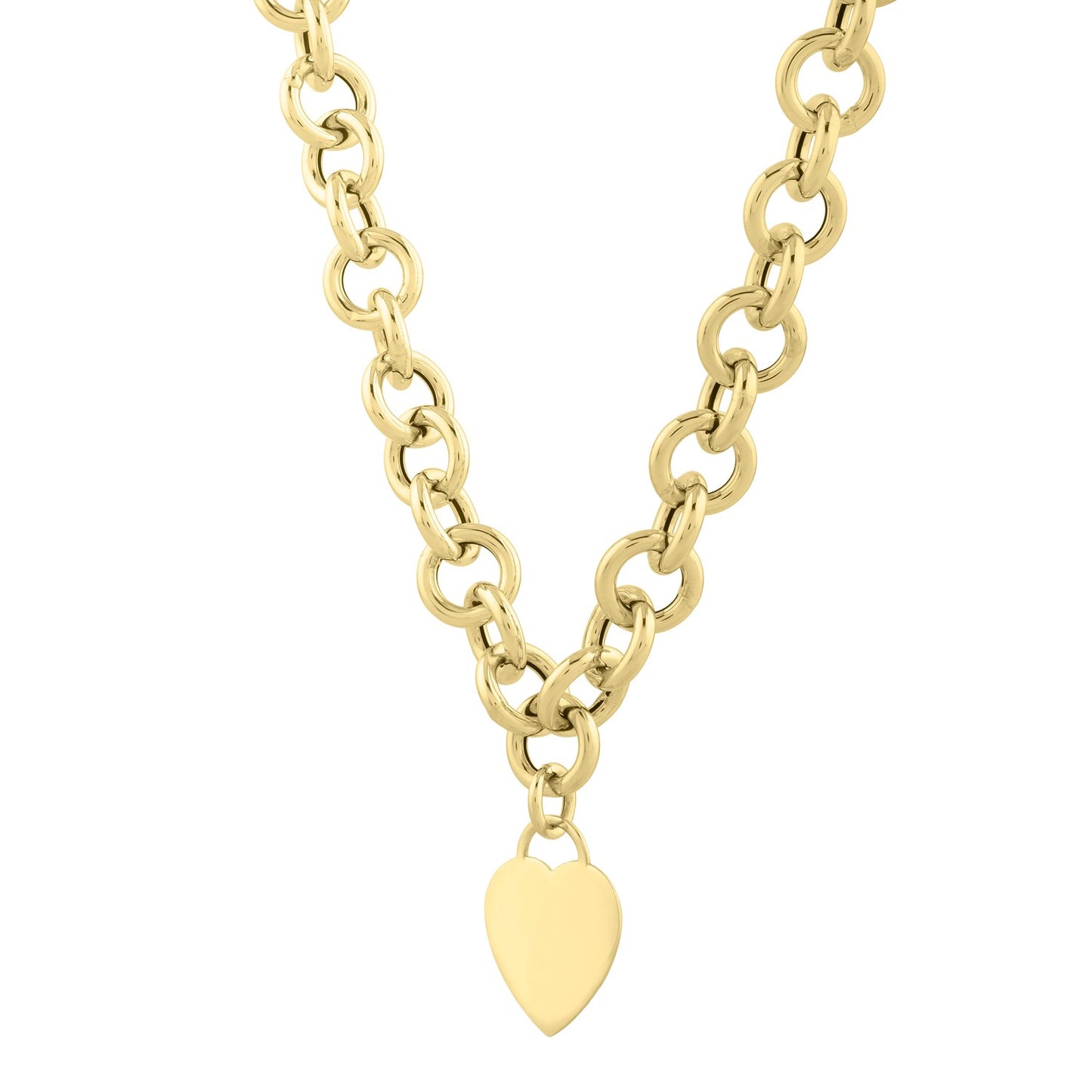 14k Yellow Gold Rolo Link Necklace (11.40 mm)