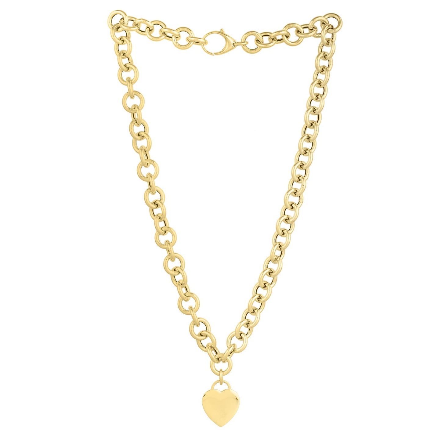 14k Yellow Gold Rolo Link Necklace (11.40 mm)