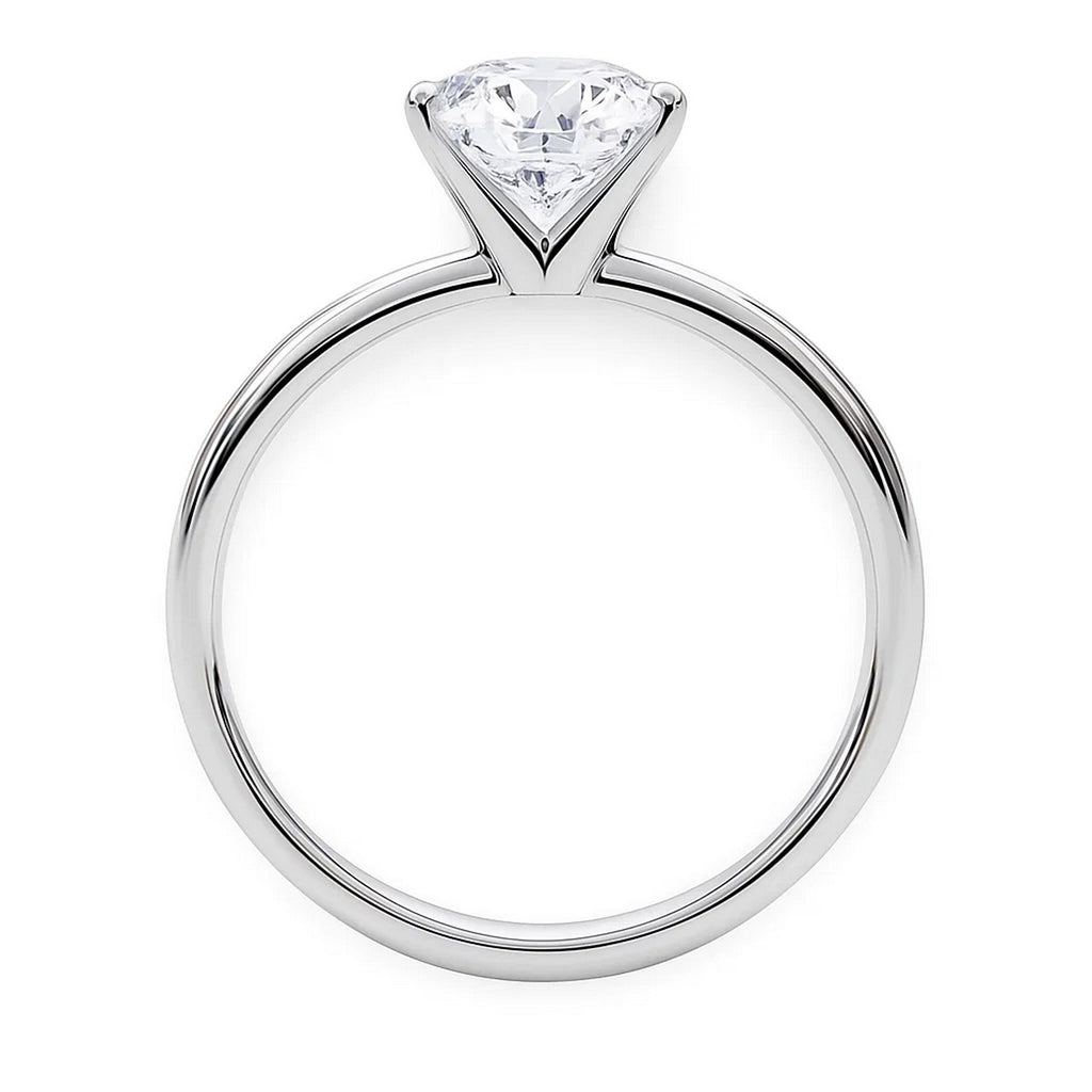 3 Carat Round Lab Grown IGI G/VS1 Diamond Solitaire Ring in 10K White Gold