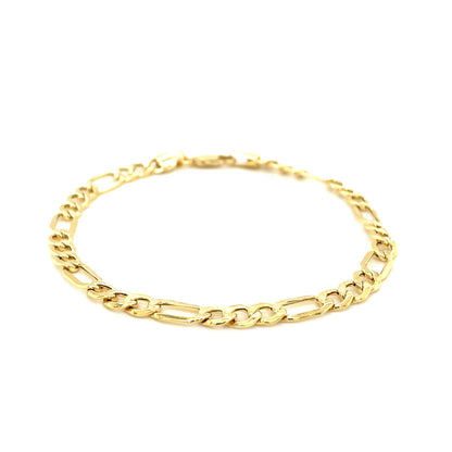 10k Yellow Gold Lite Figaro Bracelet (4.70 mm)