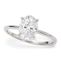 1 1/2 Carat Oval Lab Grown IGI G/VS1 Diamond Solitaire Ring in 10K White Gold