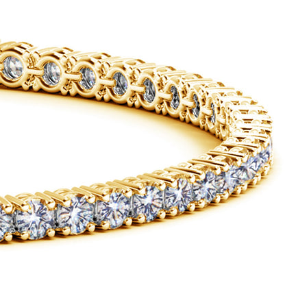 Lab Grown Round Diamond Tennis Bracelet in 14k Yellow Gold (7 cctw F/G  VS2/SI1)