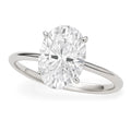 3 Carat Oval Lab Grown IGI G/VS1 Diamond Solitaire Ring in 10K White Gold