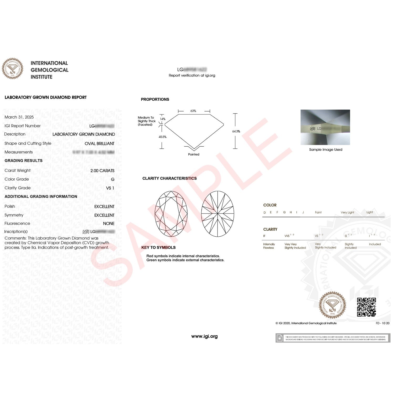 2 Carat Oval Lab Grown IGI G/VS1 Diamond Solitaire Ring in 10K White Gold