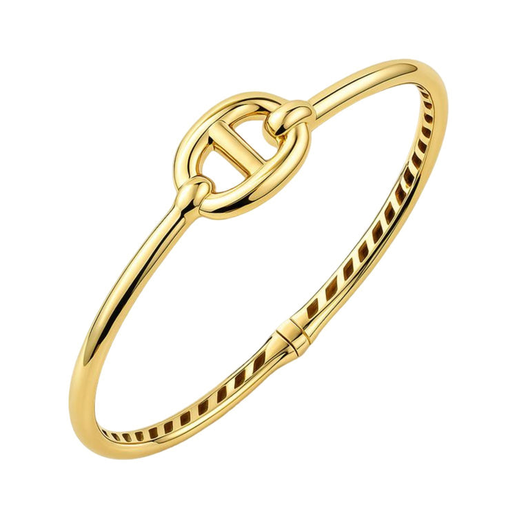 Single Mariner Link Bangle in 14K Yellow Gold (12.00 mm)