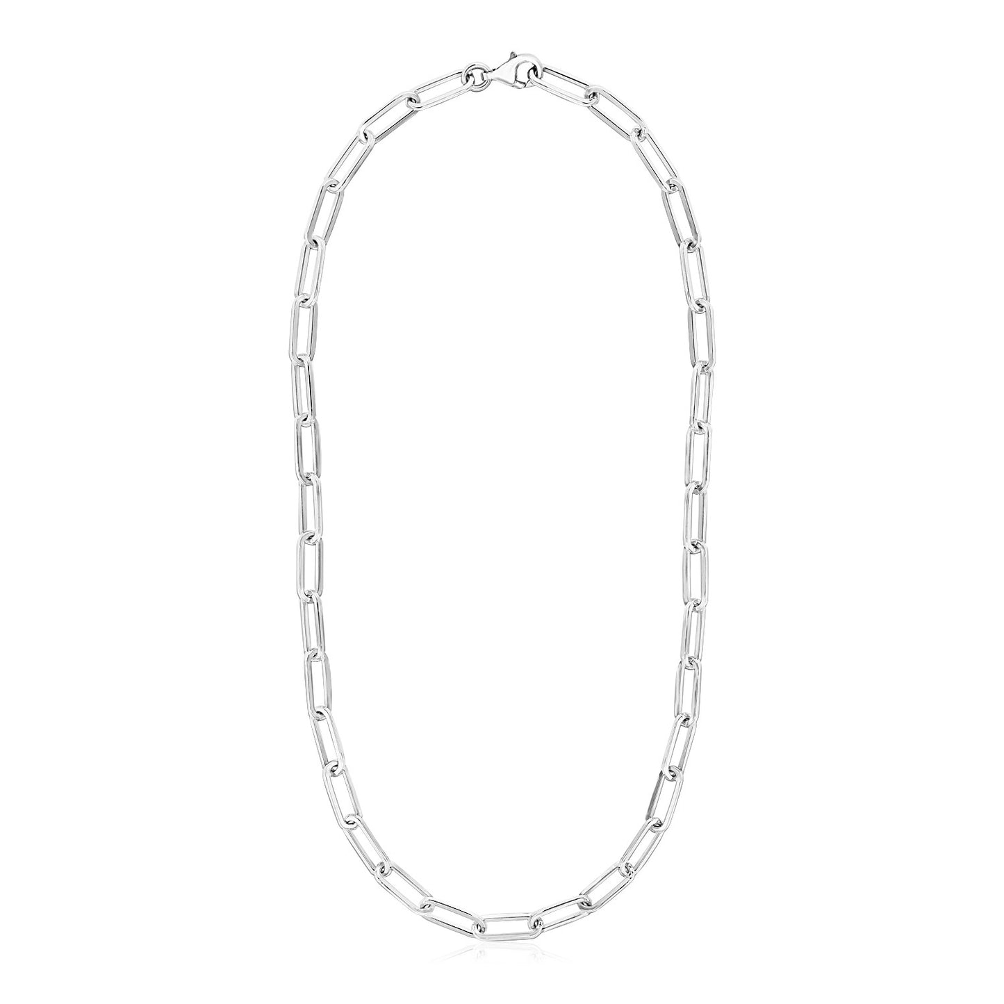 Sterling Silver Paperclip Chain Necklace