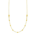 14K Yellow Gold Adjustable Bead Link Necklace