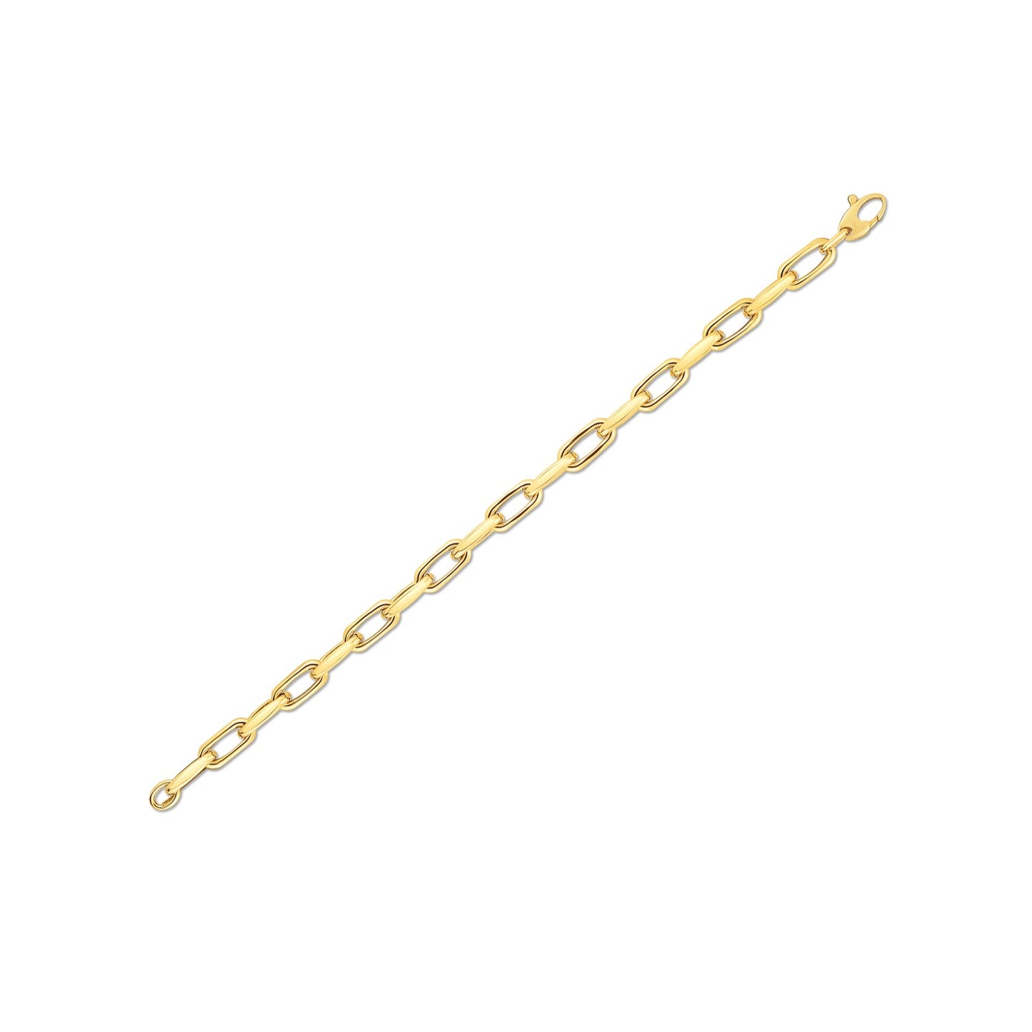 14k Yellow Gold French Cable Link Bracelet  (6.00 mm)