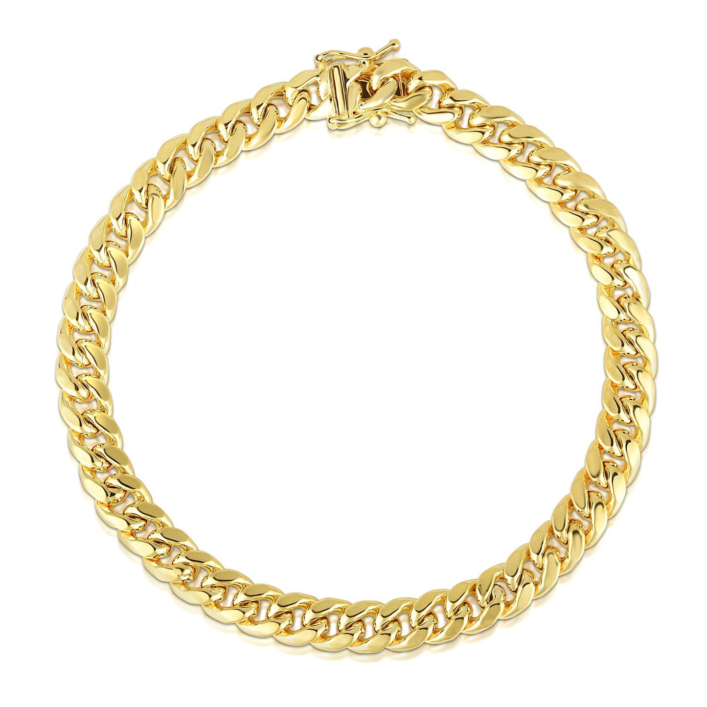 10k Yellow Gold Semi Solid Miami Cuban Bracelet (10.70 mm)