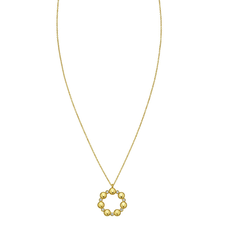 14K Yellow Gold Diamond Cut Cable Chain Necklace