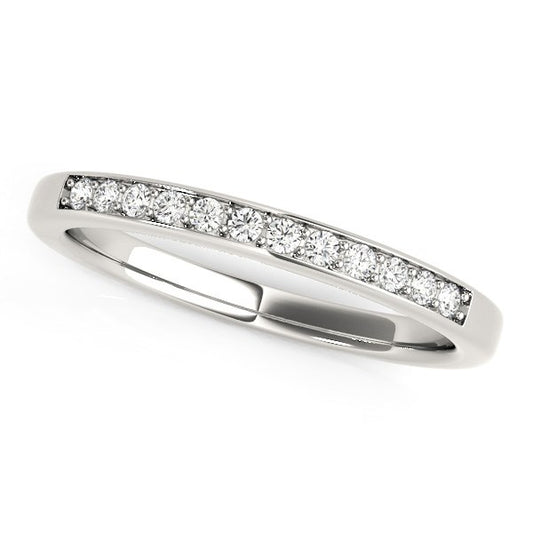 14k White Gold Diamond Wedding Band (1/8 cttw)