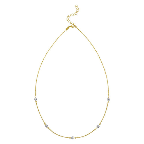 14K Two Tone Gold Classic Paperclip Chain Necklace