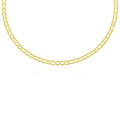 14k Yellow Gold Men's Necklace with Track Design Links
