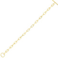14K Yellow Gold Paperclip Toggle Bracelet