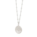 Sterling Silver Rhodium Plated Tree of Life Pendant Necklace