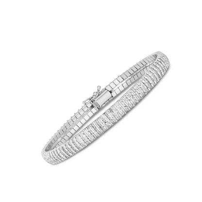 14k White Gold Diamante Flex Bracelet (5.80 mm)