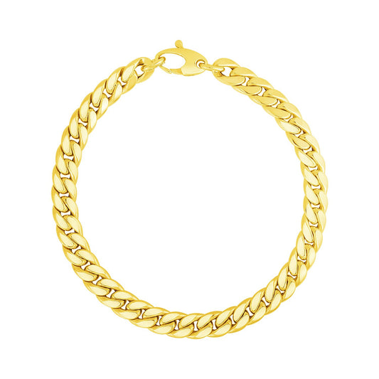 14K Yellow Gold Cuban Link Bracelet (5.90 mm)