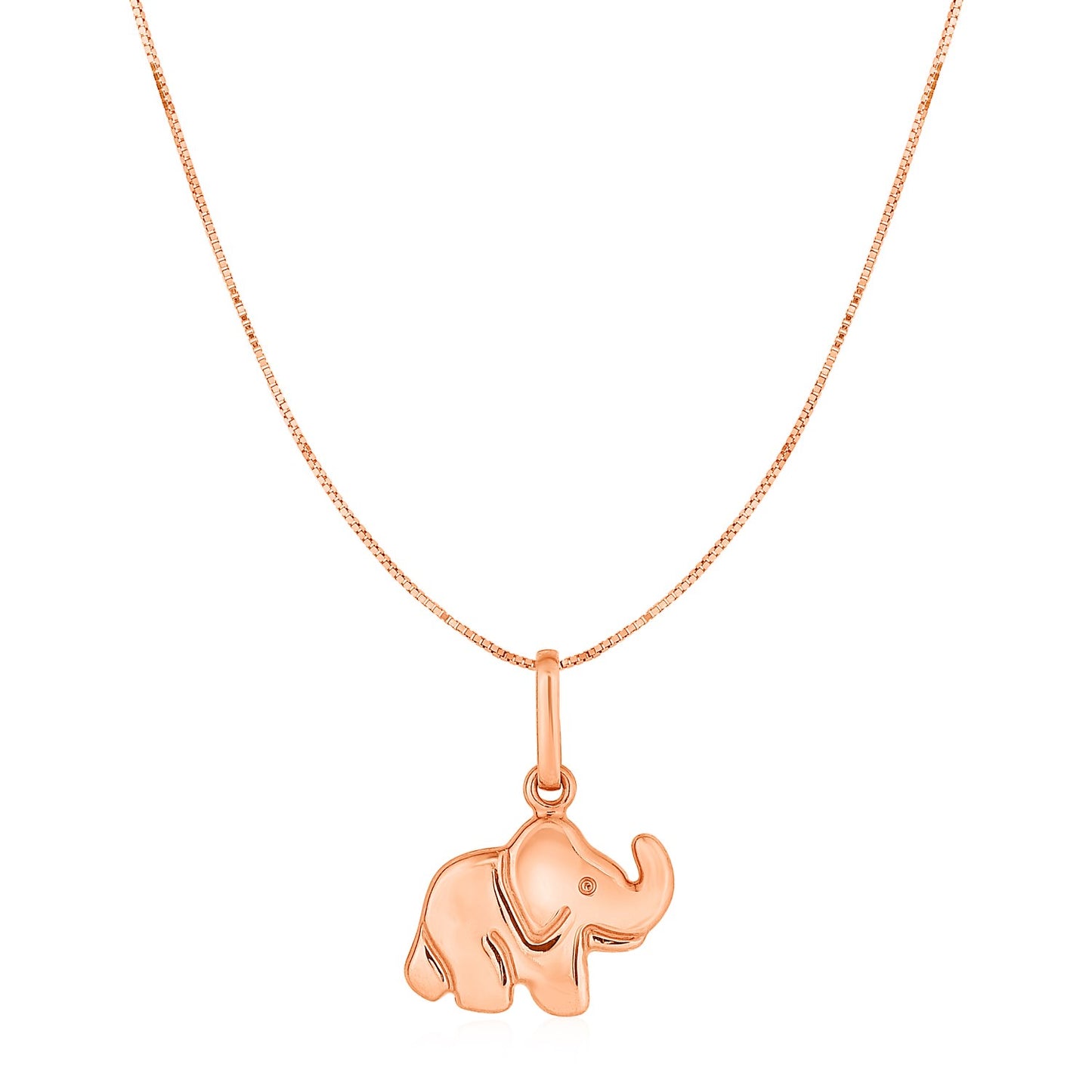 Elephant Pendant in 10k Rose Gold