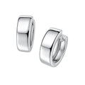 14k White Gold Snuggable Hoop Earrings