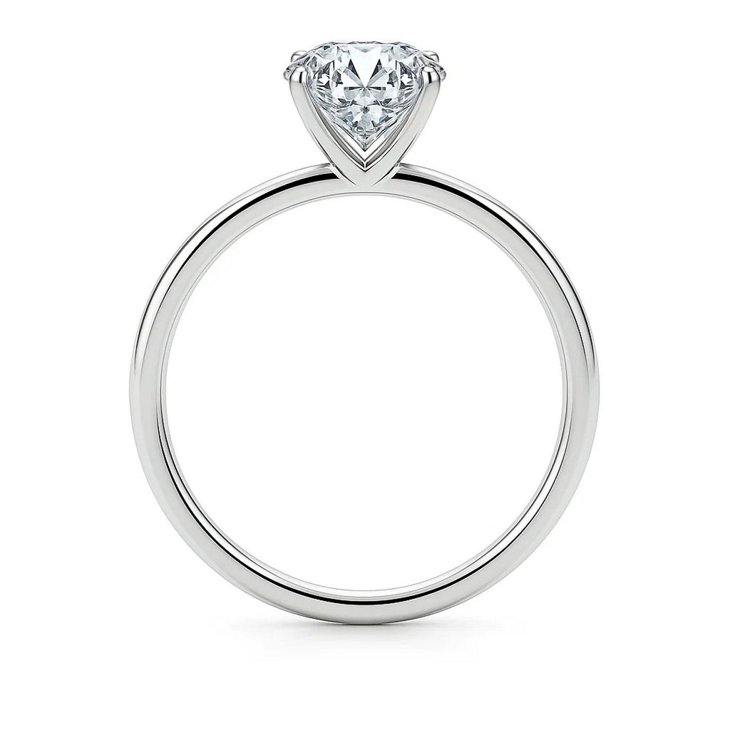 3 Carat Emerald Lab Grown IGI G/VS1 Diamond Solitaire Ring in 14K White Gold