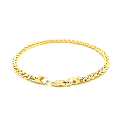 14k Yellow Gold Light Weight Wheat Bracelet  (3.20 mm)