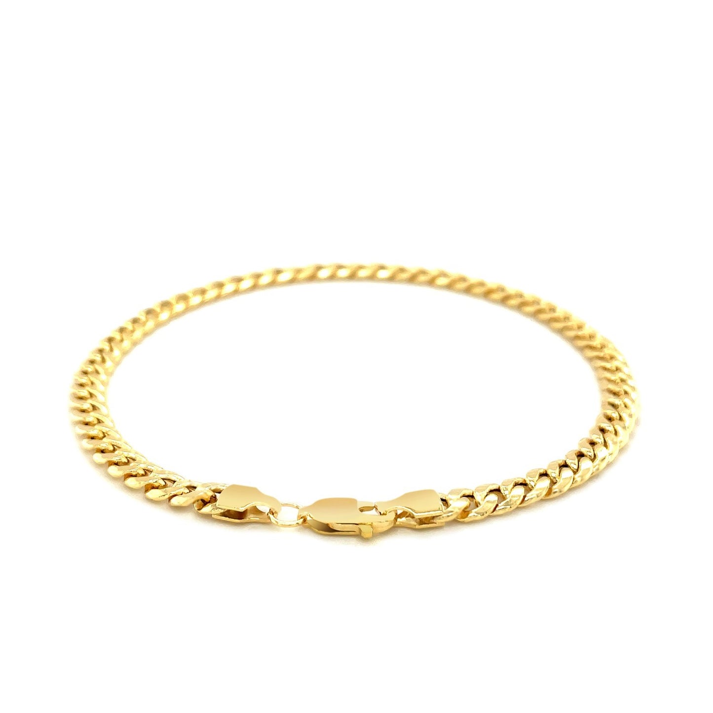 10k Yellow Gold Miami Cuban Semi Solid Bracelet (4.50 mm)