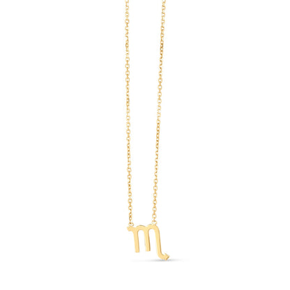 14K Yellow Gold Scorpio Necklace