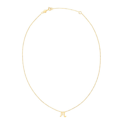 14K Yellow Gold Scorpio Necklace