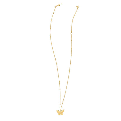 14k Yellow Gold Ppillon Butterfly Necklace