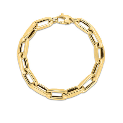 14k Yellow Gold French Cable Link Bracelet  (9.00 mm)