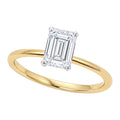 1.50Ct Emerald Lab Grown IGI G/VS1 Diamond Ring in 10K Yellow Gold