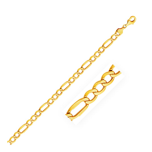 10k Yellow Gold Lite Figaro Bracelet (5.60 mm)