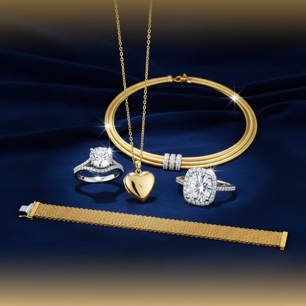 Exquisite Diamond Jewelry Banner