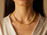 14k Yellow Gold Bead Chain Necklace(4mm)