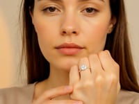 3/4 Carat Round Lab Grown IGI G/VS1 Diamond Solitaire Ring in Sterling Silver