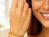 14k Yellow Gold Infinity Link Bracelet (8.00 mm)