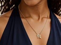 14K Yellow Gold Scorpio Necklace