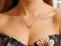 14k Yellow Gold High Polish Handcuff Necklace