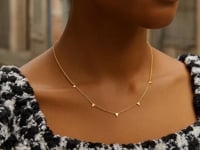 14K Yellow Gold Necklace with Triangles