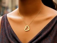 14k Yellow Gold Heart Pendant